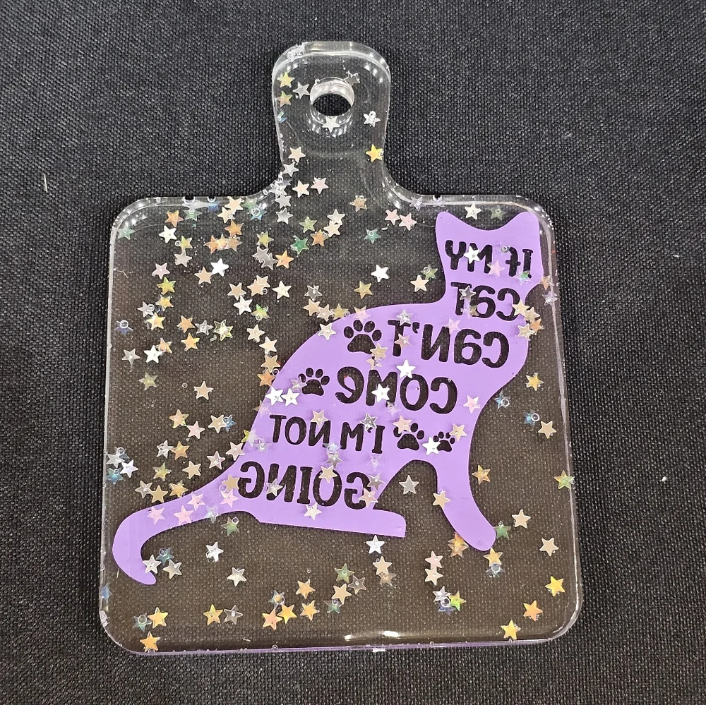Handmade Beautiful Beacons If My Cat Can't Come Spoon Rest Coaster Cat Mom Gift
